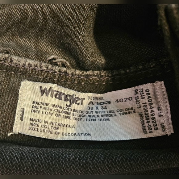 💙Wrangler 936 WBK Cowboy Boot Cut Fit jeans men 38× 34🩵💚 - Picture 4 of 7